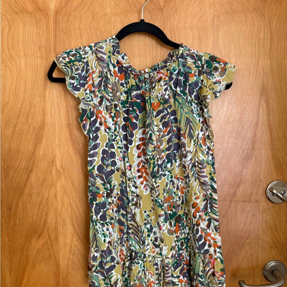 Jodifl Floral Multicolor Ruffle Sleeve Blouse - Picture 3 of 3